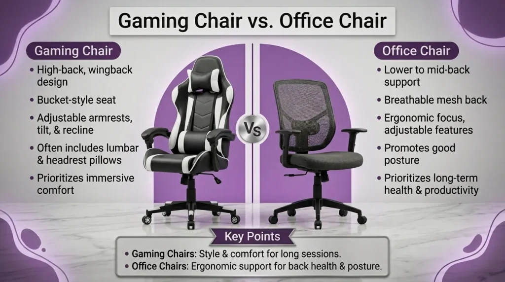 Gaming Chair vs Office Chair