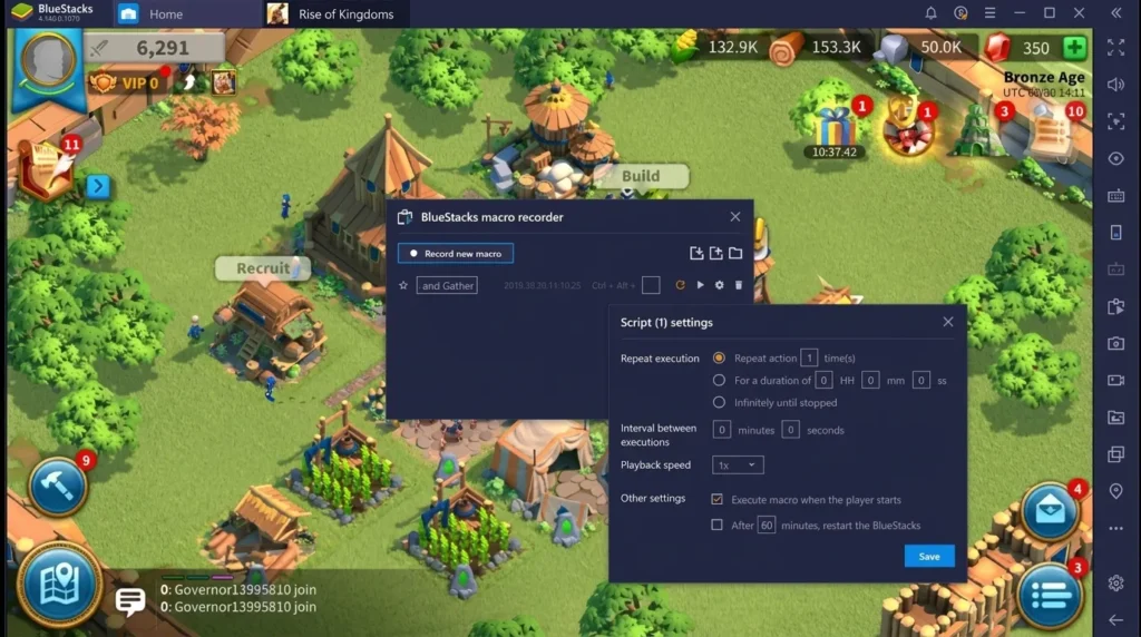 Playing Rise of Kingdoms using the BlueStacks Android emulator