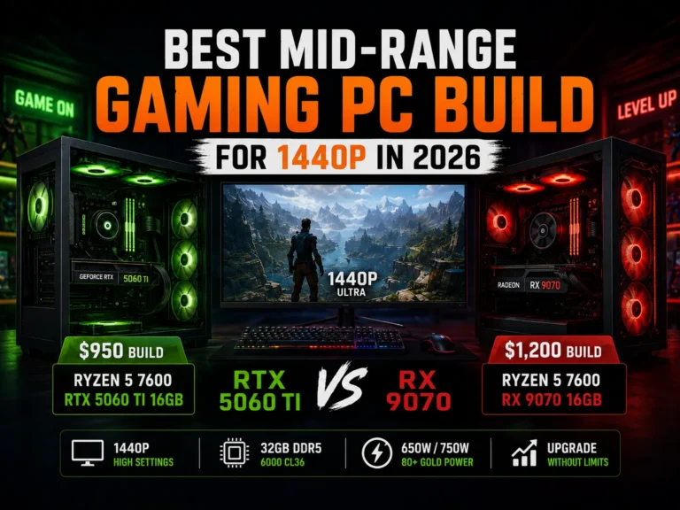 Best mid-range gaming PC build for 1440p in 2026 4 best mid-range gaming PC build