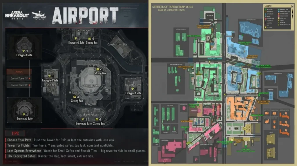 Tarkov vs Arena Breakout Infinite: which one wins in 2026? 3 Arena Breakout Infinite and Tarkov maps