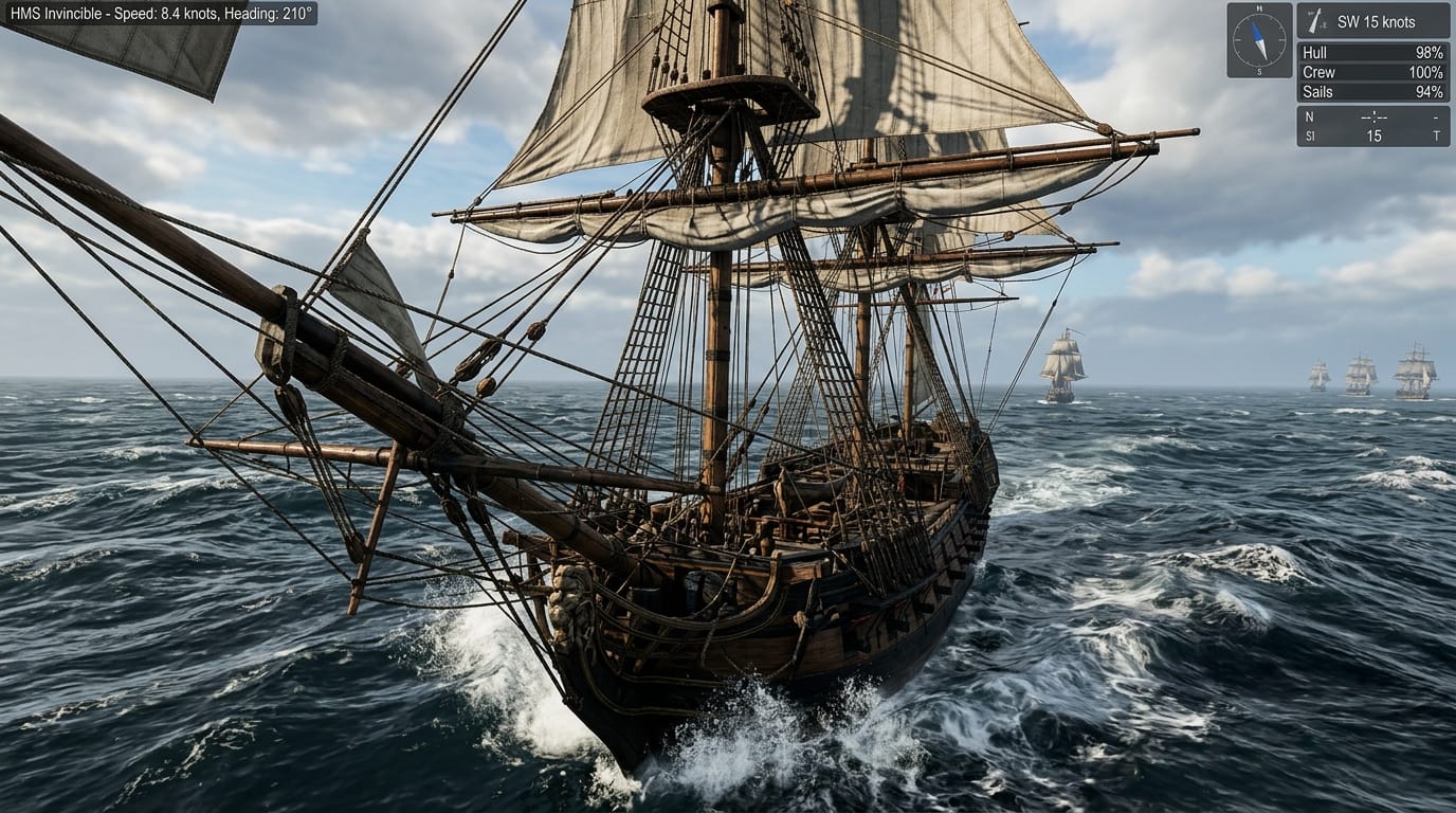 World of Sea Battle vs Naval Action in 2026: which game is actually worth your time? 5 Detailed wooden ship rigging and ocean water physics in naval simulation