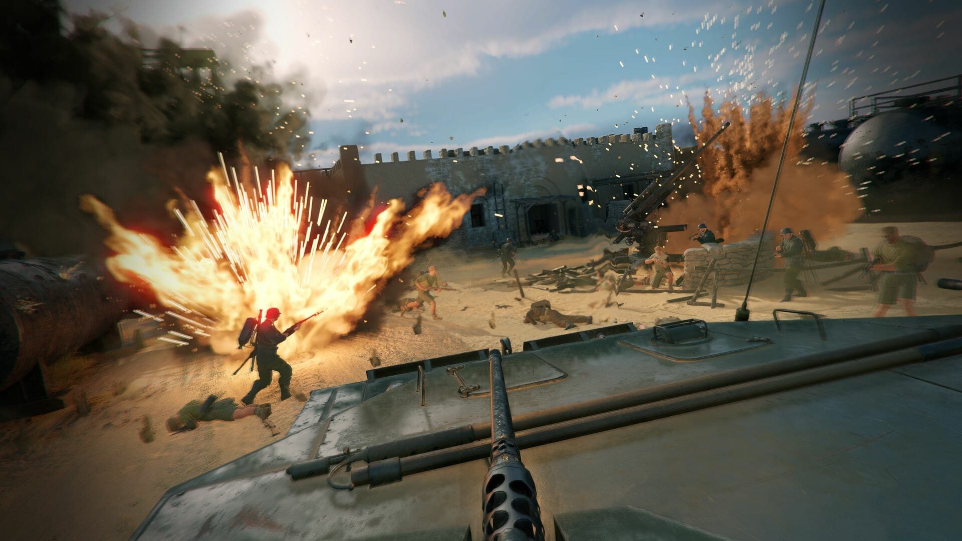 Enlisted WW2 Tactical Battlefield Action Official Steam screenshot depicting intense WW2 trench and urban combat in Enlisted review