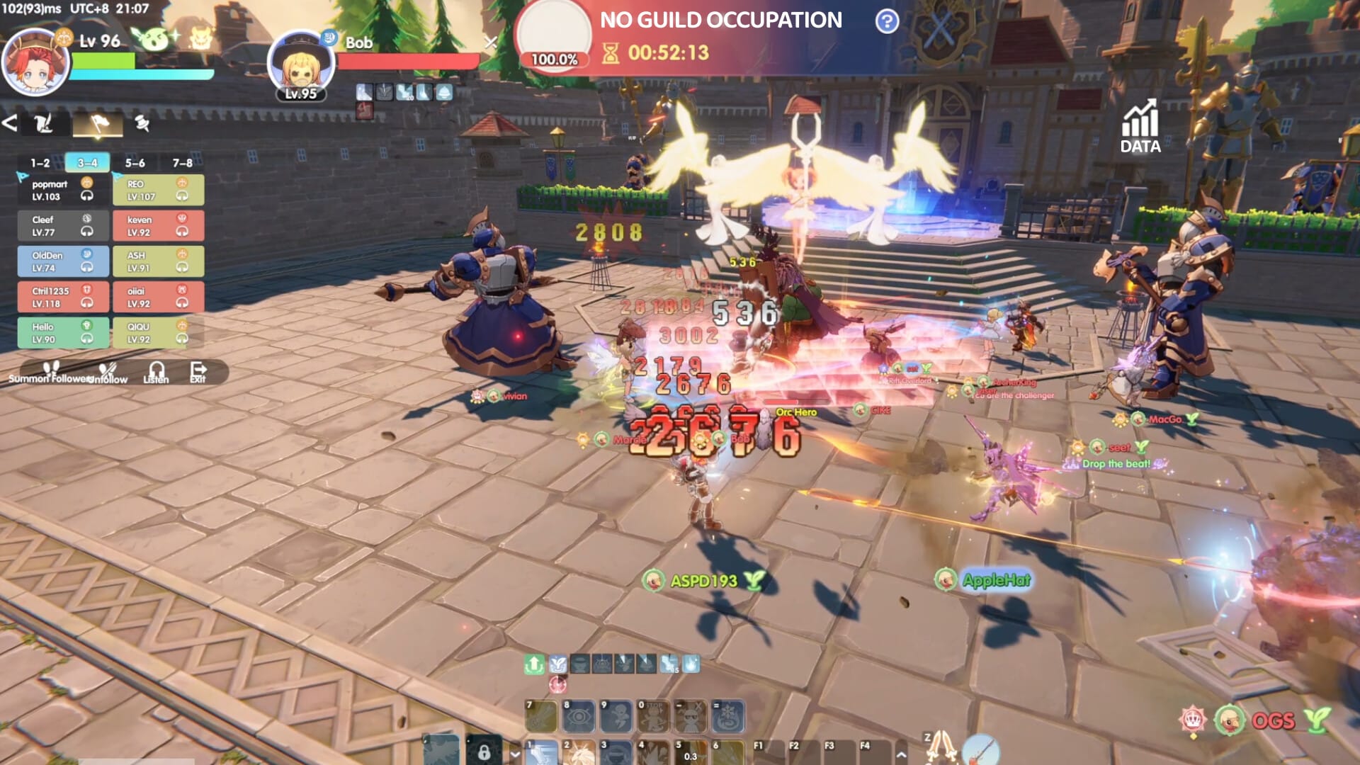 Ragnarok Online World Journey Official Guild War PVP Official Steam gameplay screenshot showing Guild War GvG battle and siege combat in Ragnarok Online World Journey PC review
