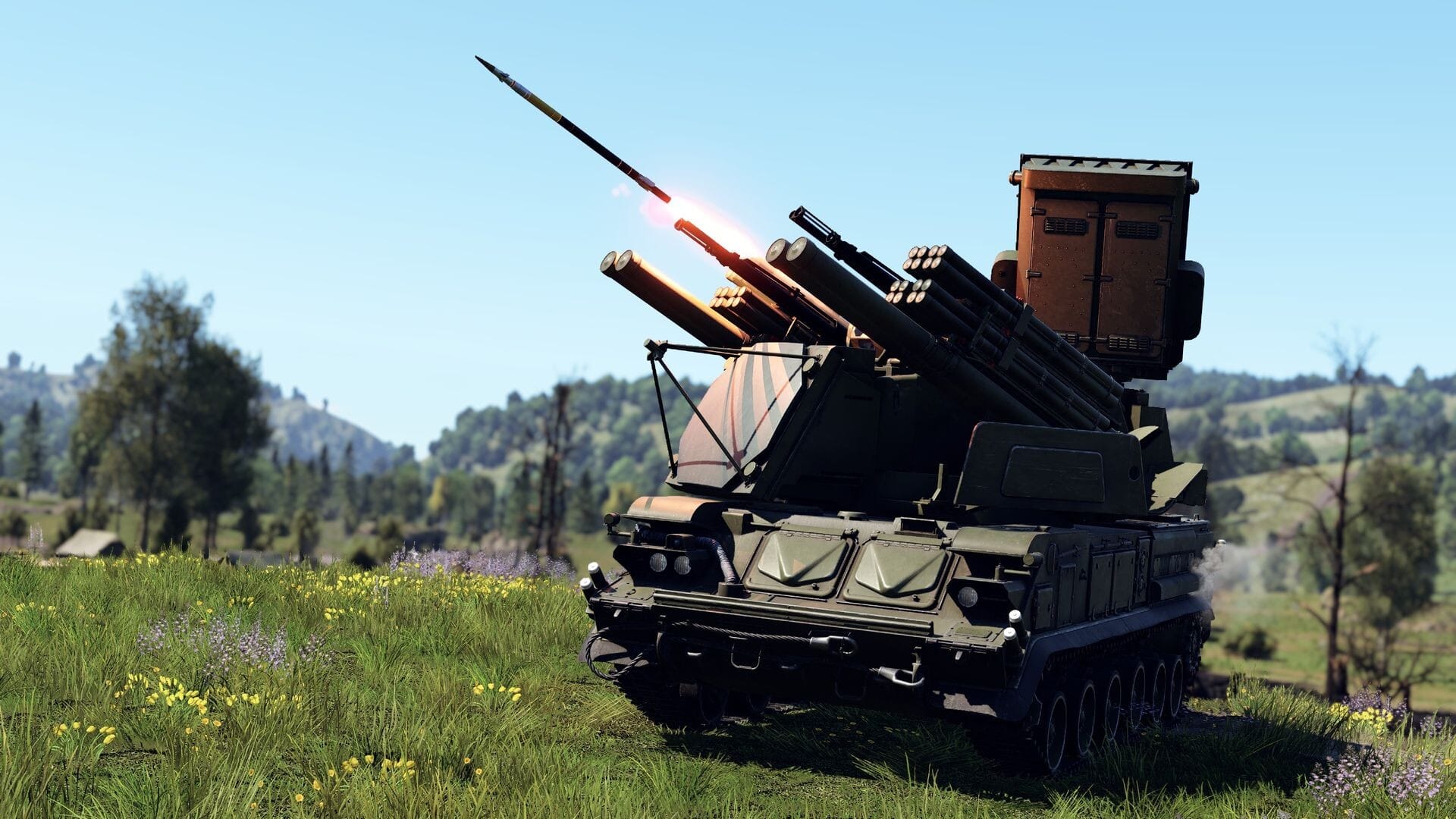 War Thunder Game Modes Arcade Realistic Simulator Official Steam screenshot showing tank combat targeting interface in War Thunder PC Mac review