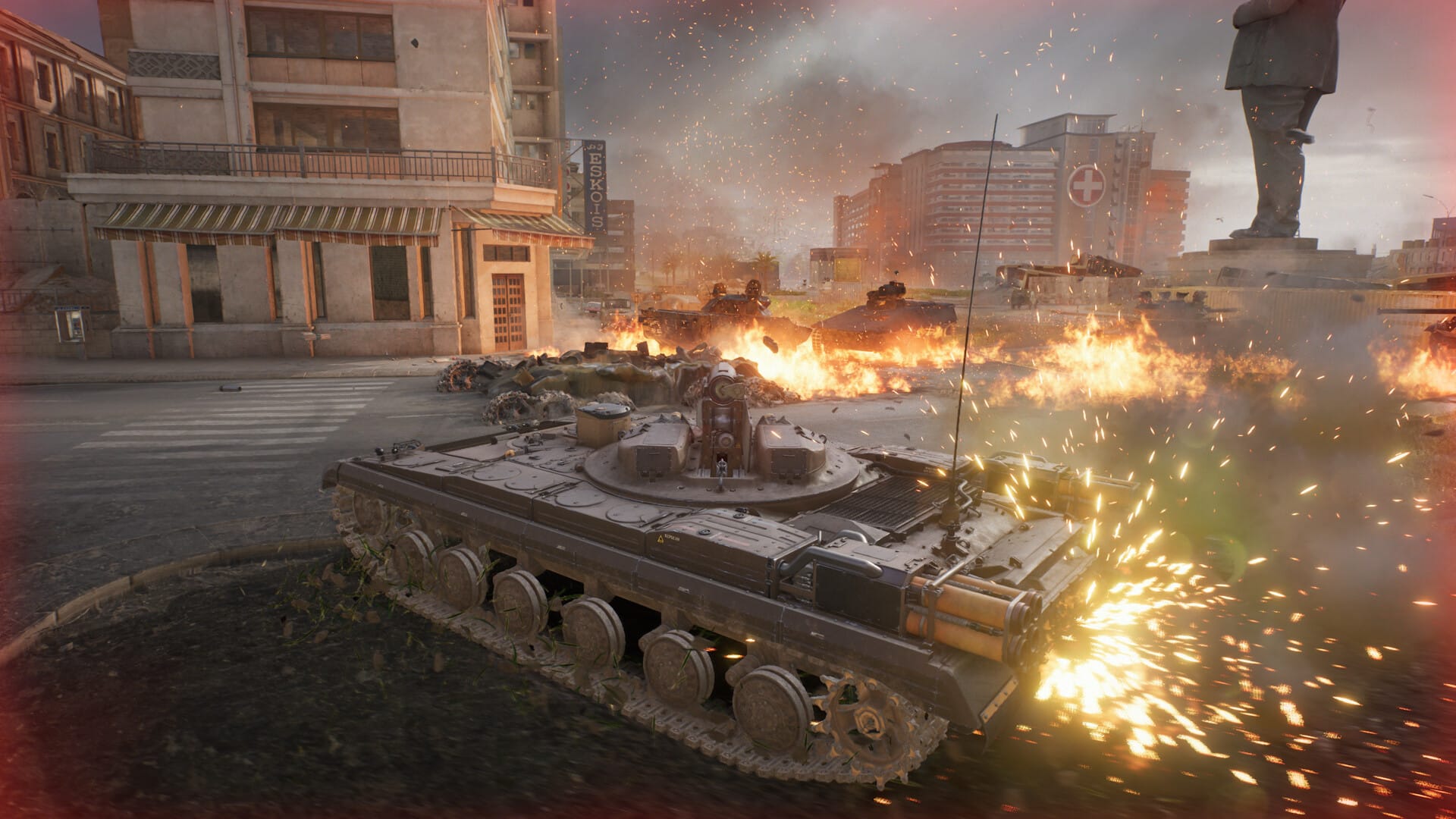 Official Steam screenshot showing 5v5 objective mode interface in World of Tanks HEAT PC review