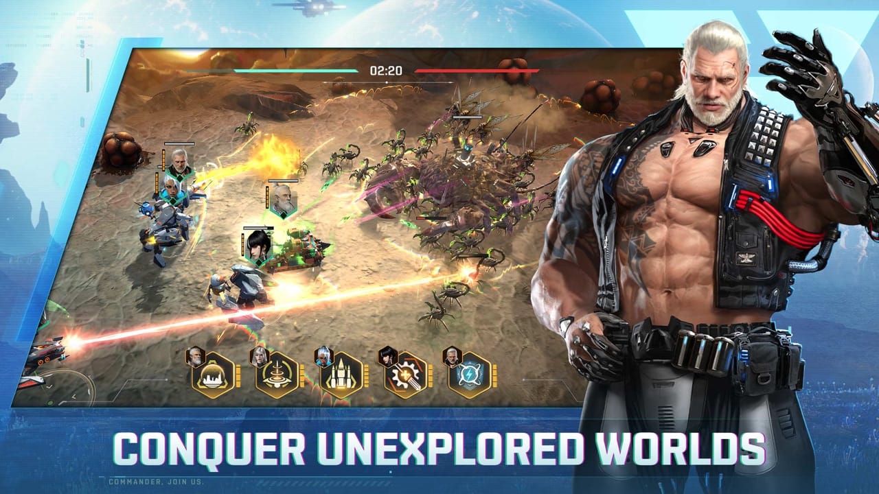 Project Entropy hero formation screen: matching faction tags unlocks the +15% squad combat bonus