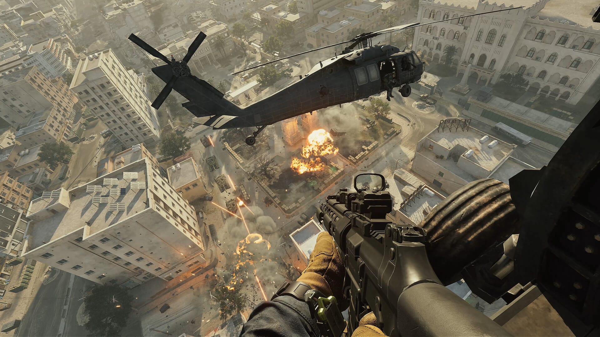 Delta Force PC weapon customization and menu interface on Windows